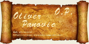 Oliver Panović vizit kartica